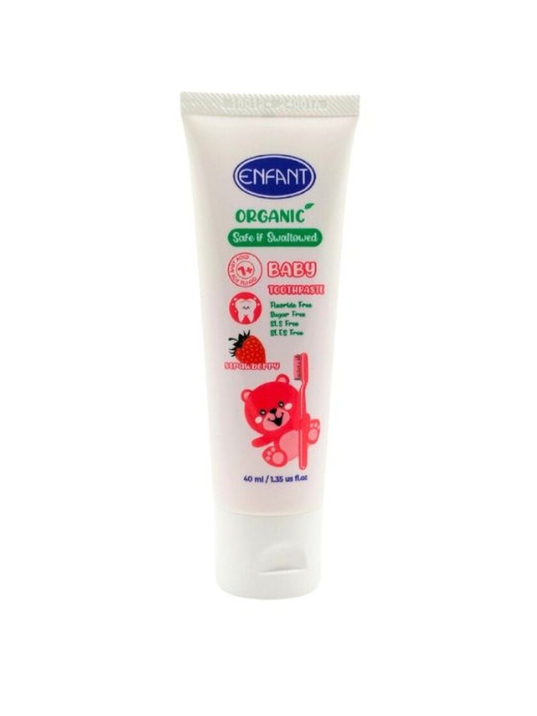 Enfant Organic Toothpaste - Strawberry (No Color- Image 1)