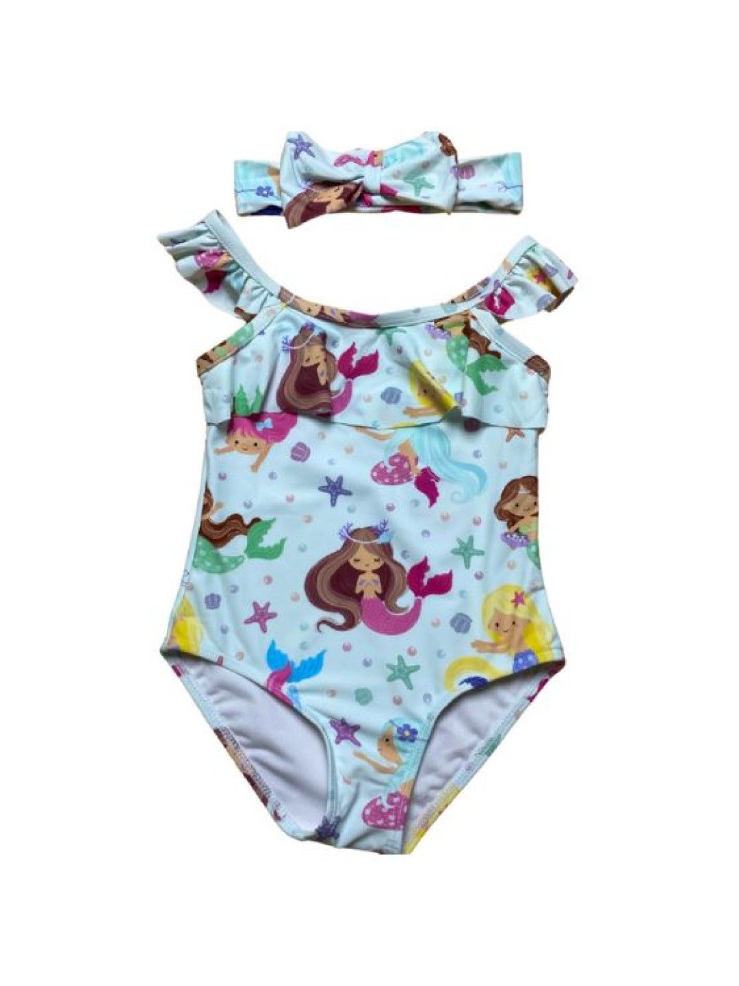 Little Paddler Swimsuit for Kids Little Darya One Piece Swimsuit (Mermaid Print- Image 1)