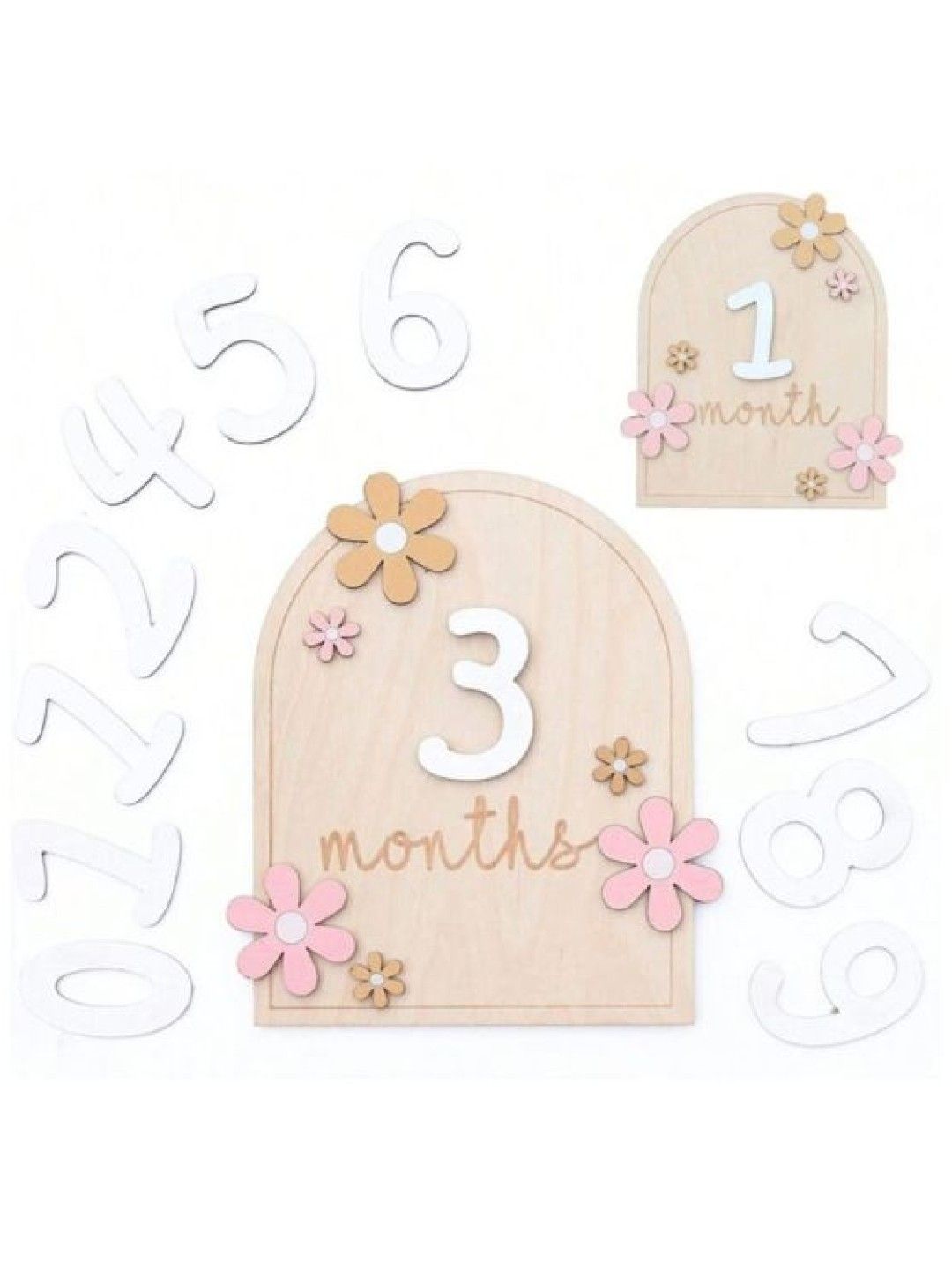 Blooming Wisdom Wooden Floral Milestone Set