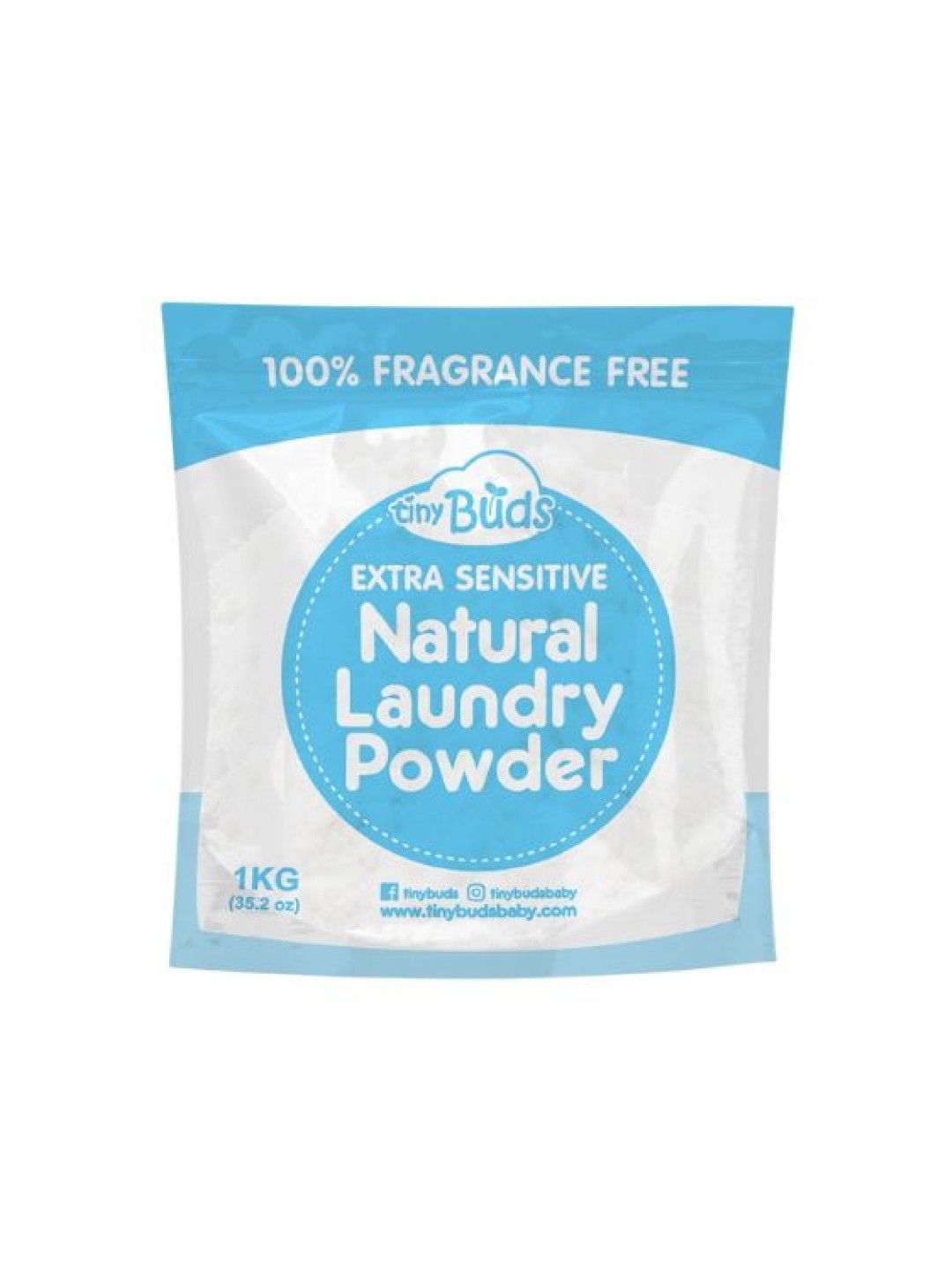 Tiny Buds Extra Sensitive Laundry Powder Fragrance Free 1kg (Eco Friendly) (No Color- Image 1)