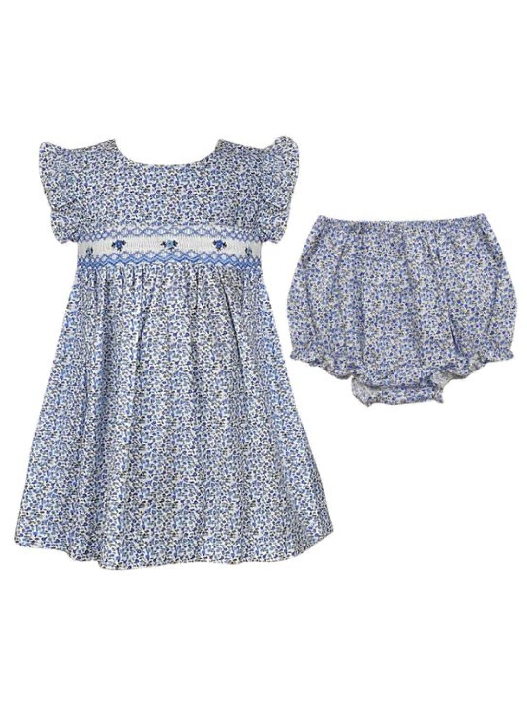 Periwinkle Dasha Printed Floral Smocked Dess