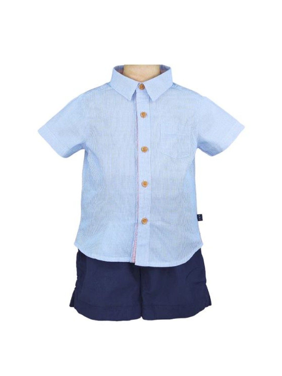 Periwinkle Bennet Top and Bottom Set Polo Shorts (Blue- Image 1)