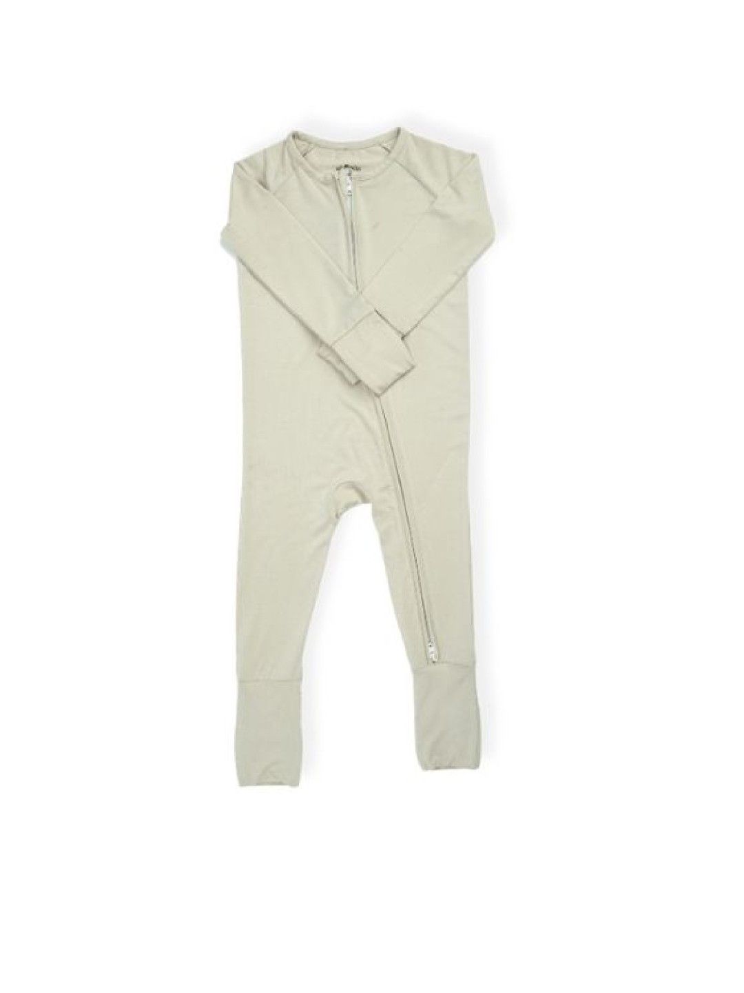 Baby Nene Two Way Double Zipper Bamboo Longsleeve Onesie (Earl Gray- Image 1)