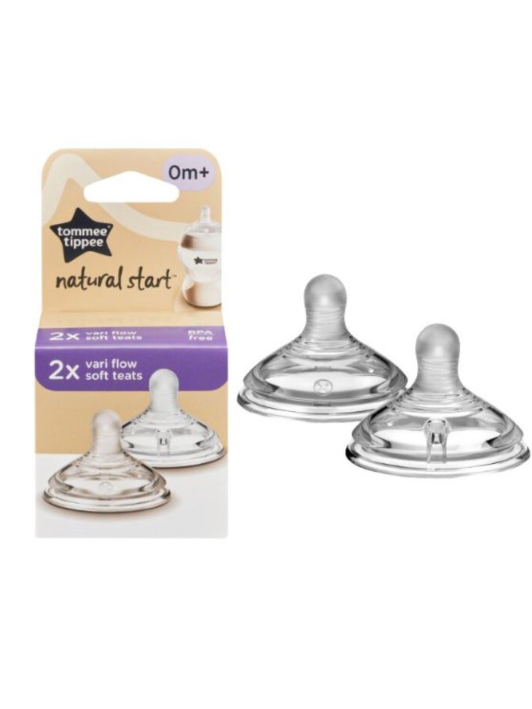Tommee Tippee Natural Start Baby Bottle Nipple - Vari Flow (Newborn) (No Color- Image 1)