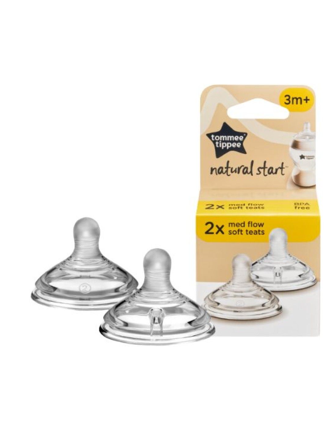 Tommee Tippee Natural Start Baby Bottle Nipple - Medium Flow (3-6 months)