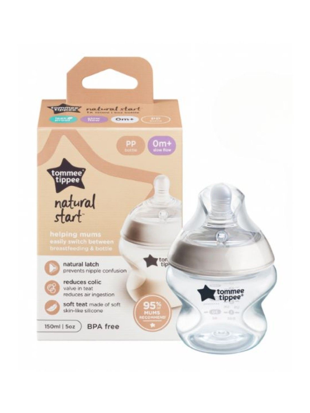 Tommee Tippee Natural Start PP Baby Bottle (5oz) - Slow Flow