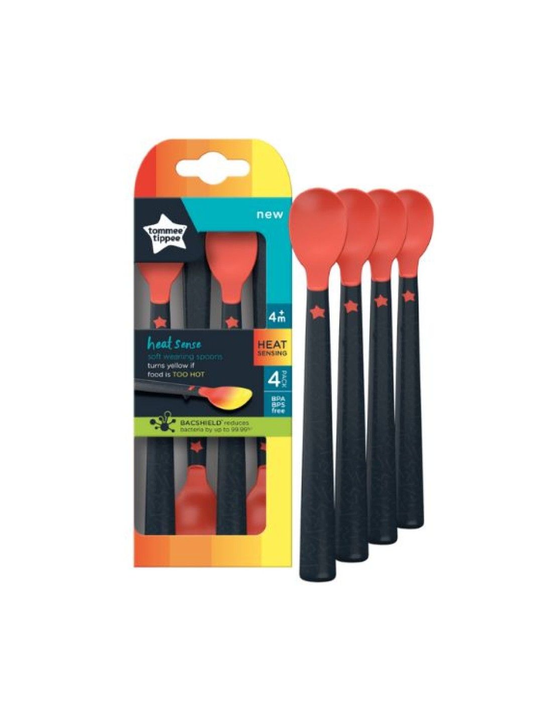 Tommee Tippee Heat Sense Soft Weaning Spoon (4pcs.) (No Color- Image 1)