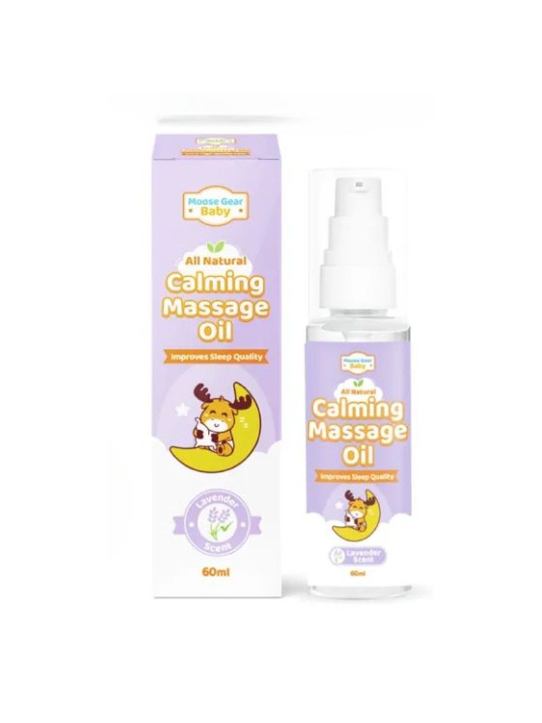 Moose Gear Baby Calming Massage Oil - Lavender Scent (60ml) (No Color- Image 1)