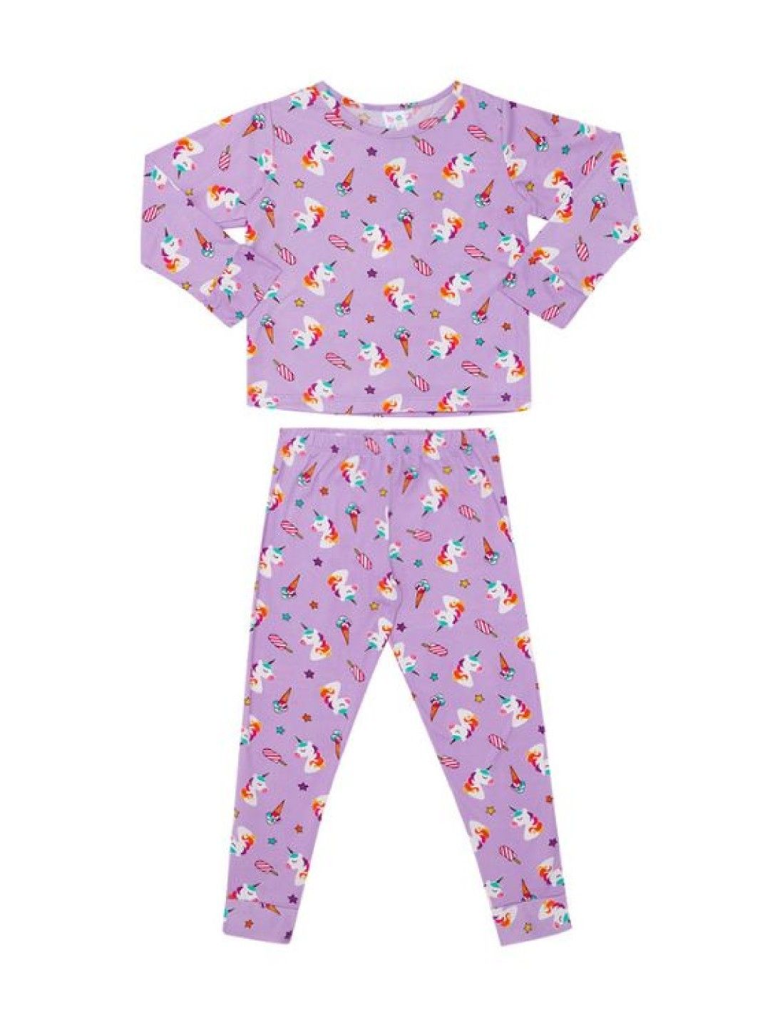 bean fashion Printed Unicorn Longsleeves Pajama Set (Lilac- Image 2)