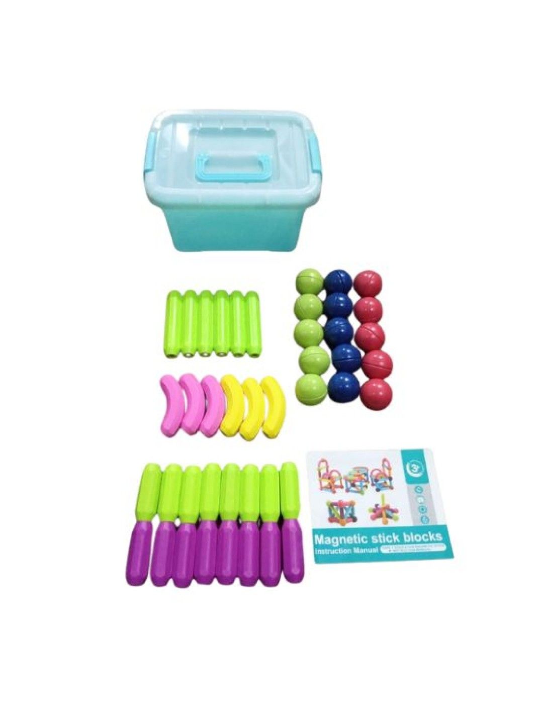 QT Hub STEM Magnetic Building Block Set (No Color- Image 1)