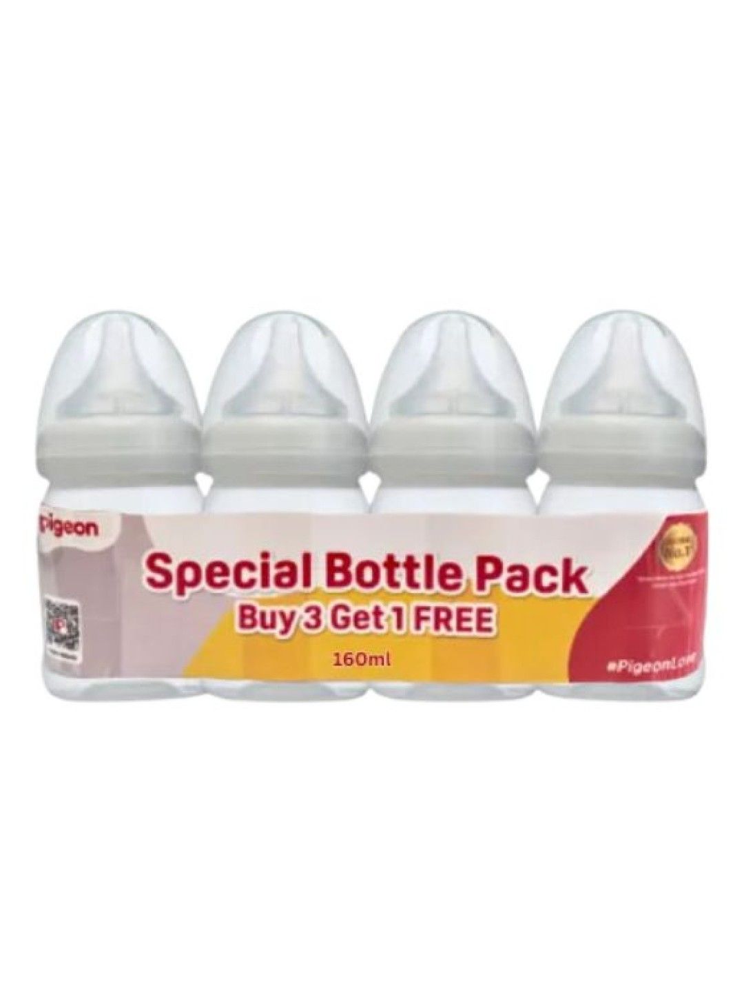 Pigeon Special Bottle Pack (4pc PP WN3 Bottle 160ml) (No Color- Image 1)