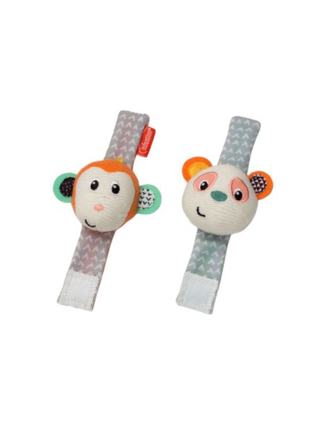 Infantino Wrist Rattles - Monkey/Panda (No Color- Image 1)