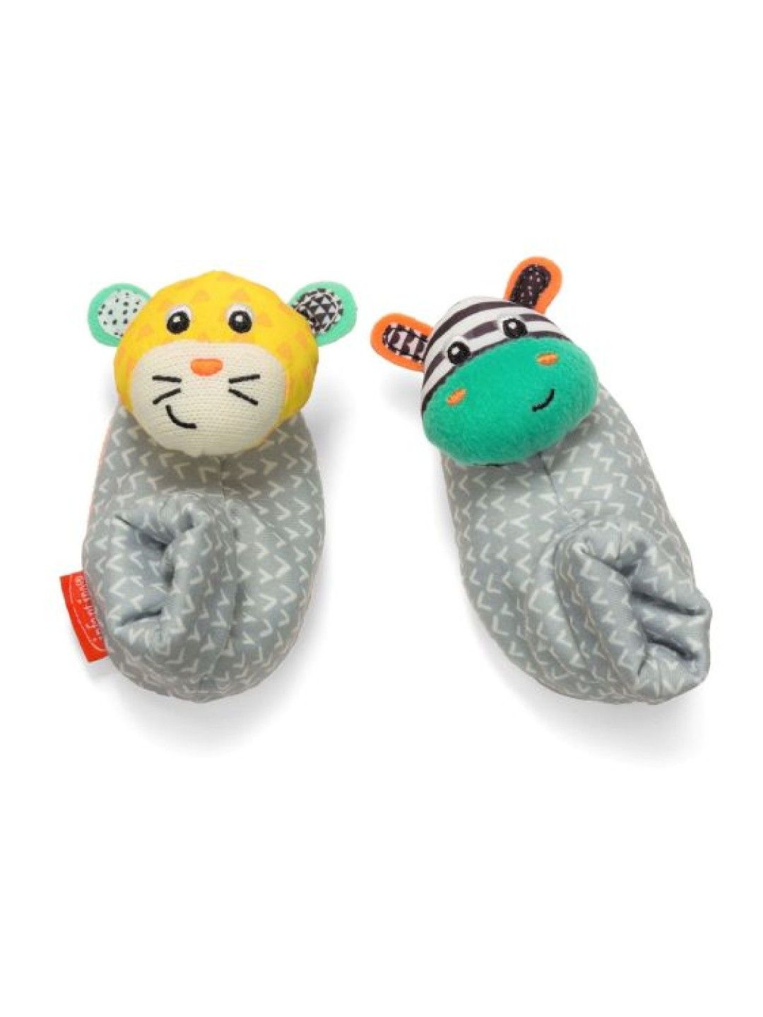 Infantino Foot Rattles - Zebra/Tiger (No Color- Image 1)