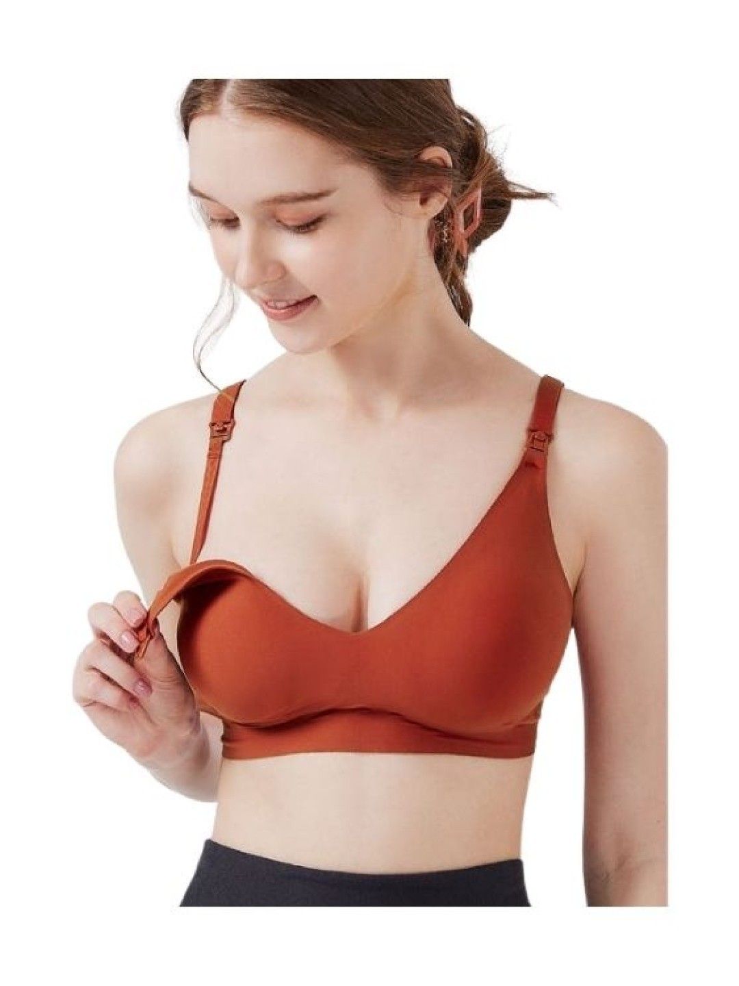 Mamaway (CLEARANCE) Ultra Silky Seamless Maternity & Nursing Bra - Rust
