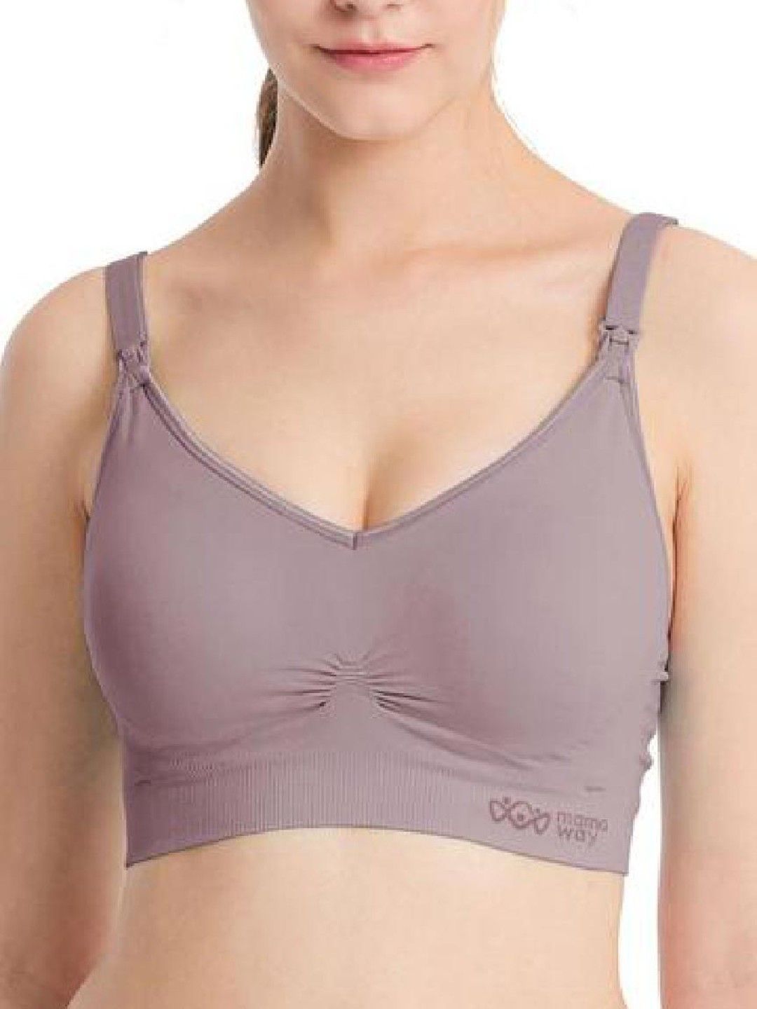 Mamaway (CLEARANCE) Ultralight Antibacterial Seamless Maternity Nursing Bra - Taro (No Color- Image 1)