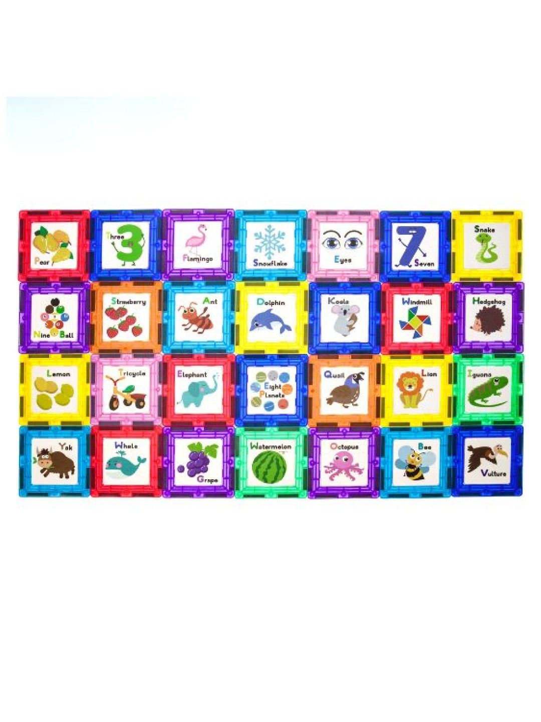 Picasso Tiles 56pc Fundamental & Cognition Set (No Color- Image 1)