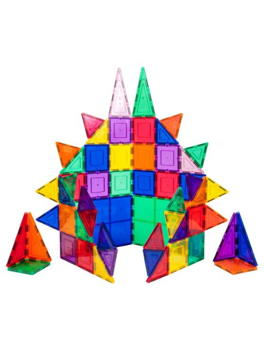 Picasso Tiles 61pc 3D Magnetic Building Tiles (No Color- Image 1)