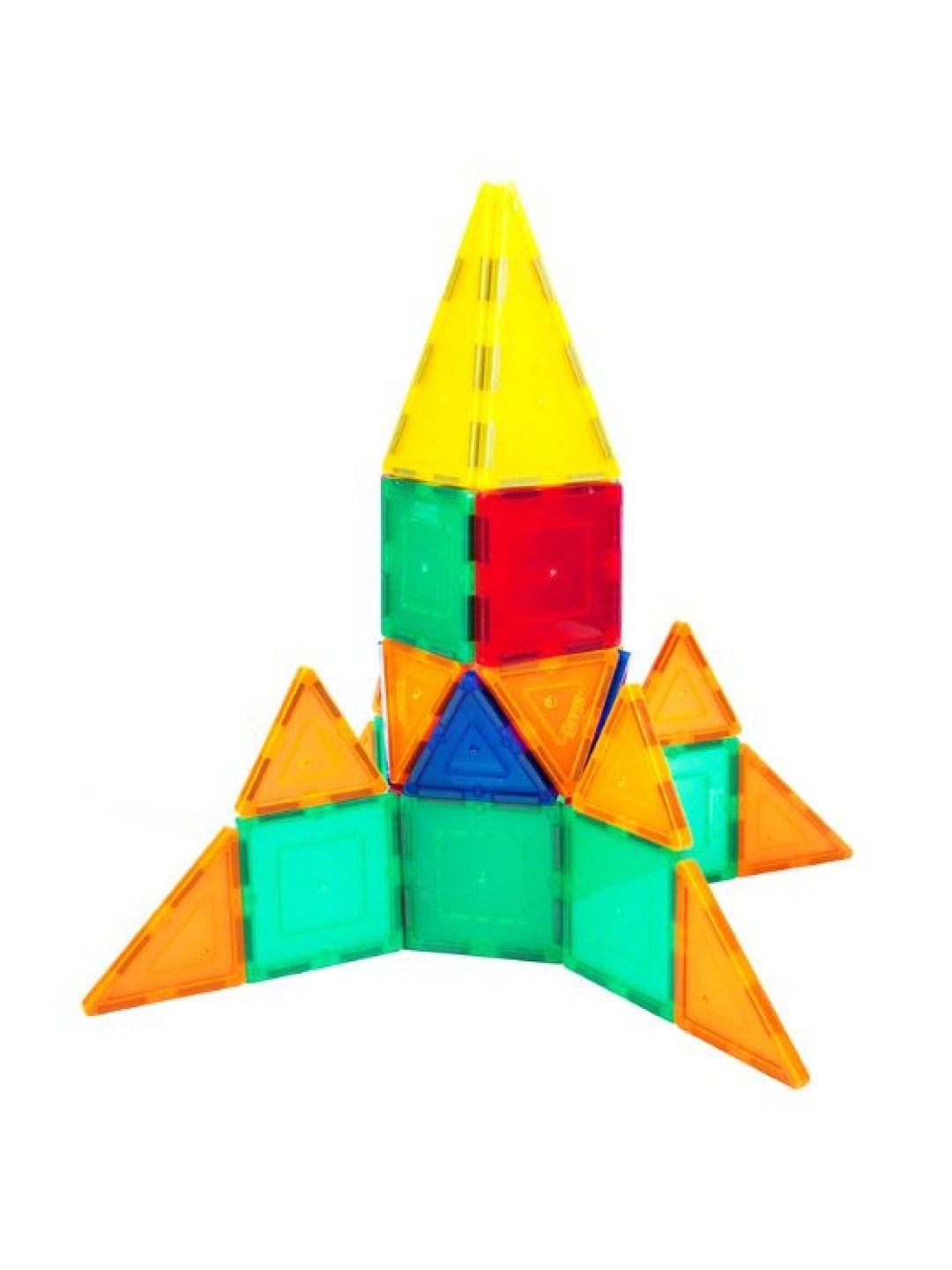 Picasso Tiles 60pc 3D GID Magnetic Building Tiles (No Color- Image 1)