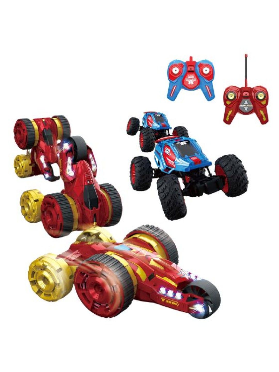 Marvel Original Iron Man 5 Rounds Stunt + 2.4GHz Captain America Stunt RC Car (27Mz) (No Color- Image 1)