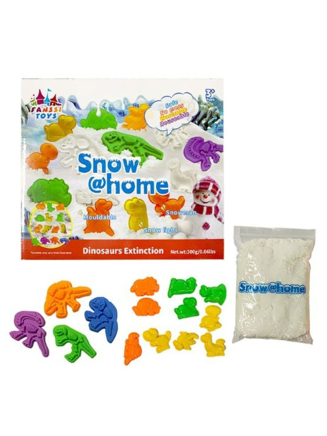 Motion Sand Dinosaurs Extinction Snow Playset (Snow at Home) (No Color- Image 3)