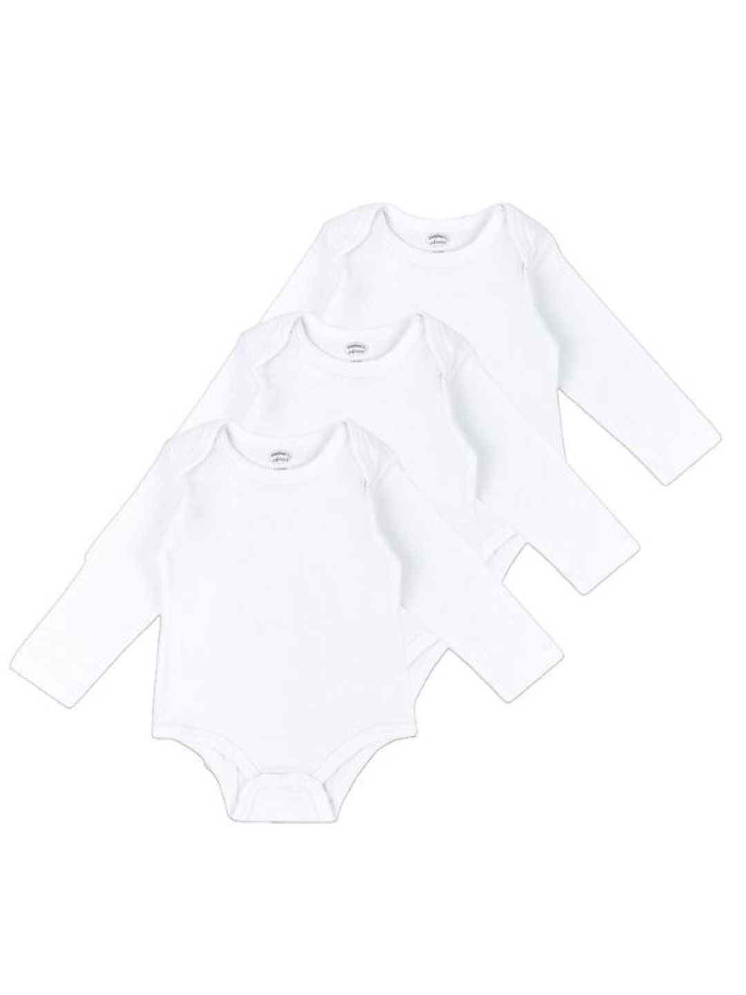 Mother's Choice White Collection Daily Essentials Long Sleeve Bodysuits (3-Pack) (No Color- Image 1)