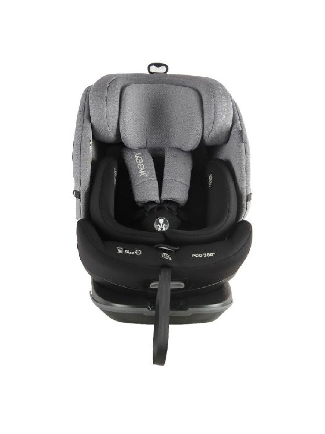 Akeeva 360 Rotate Isofix Carseat w/ Latch and Cocoon Protection (POD 360) w/ ICC - Grey