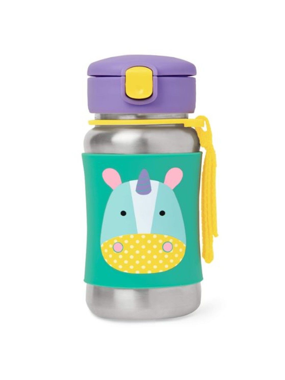 Skip Hop Zoo Stainless Steel Little Kid Straw Bottle (12oz)