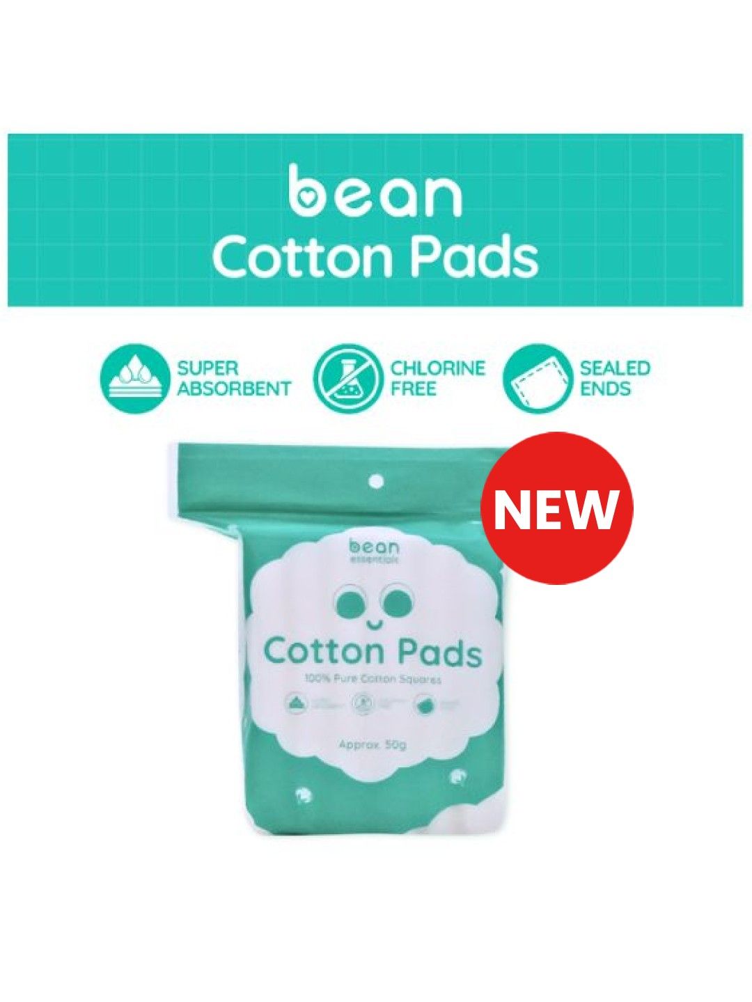 bean essentials Cotton Pads (100 pads)