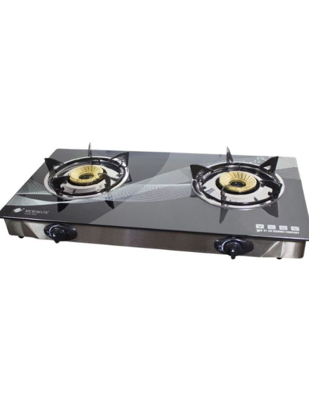 MICROMATIC MGS-802 Double Burner Glass Top Gas Stove (No Color- Image 1)