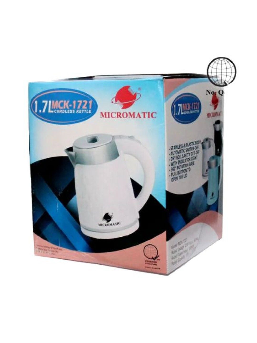 MICROMATIC MCK-1721 Electric Kettle 1.7L (White- Image 4)