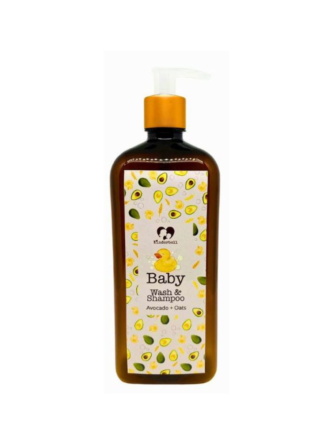 Kinderbell Baby Wash & Shampoo Avocado + Oats (500ml)