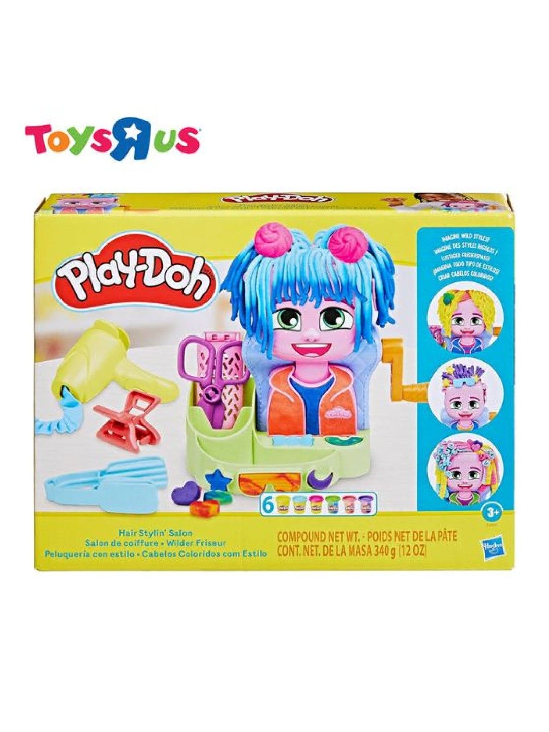 Toys R Us Play-Doh Hair Stylin' Salon Playset with 6 Cans