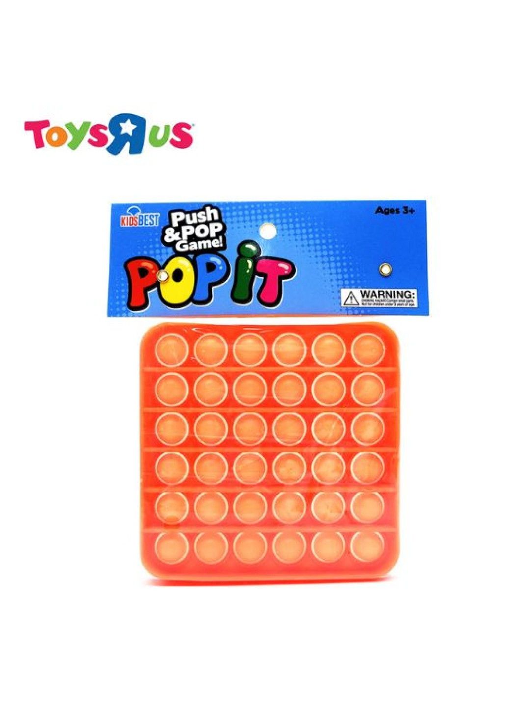 Toys R Us KidsBest Push & Pop Game Pop It - Square (Orange- Image 1)