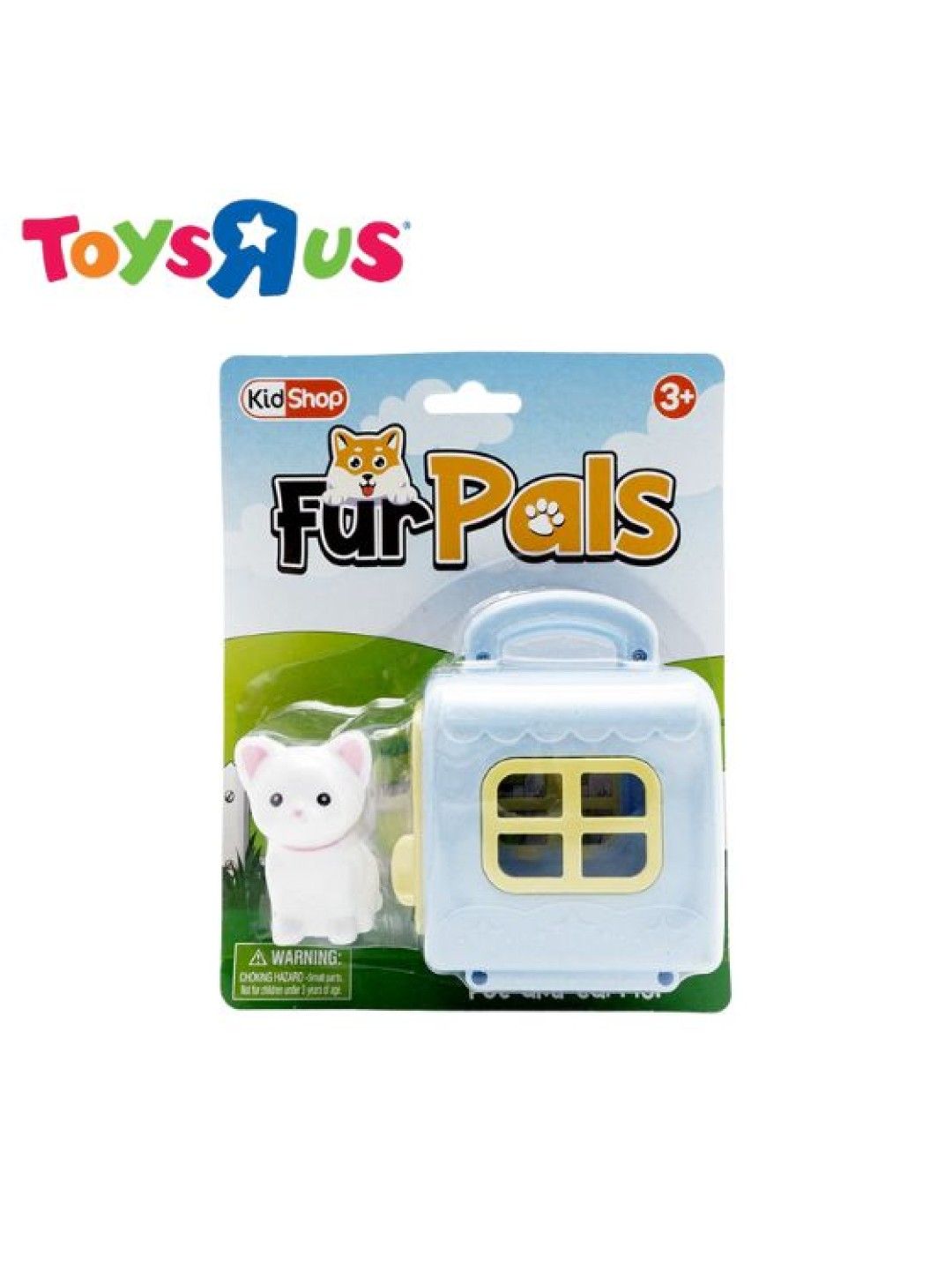 Toys R Us KidShop Fur Pals Pet And Carrier - Cat with Peach Cage (Blue- Image 1)