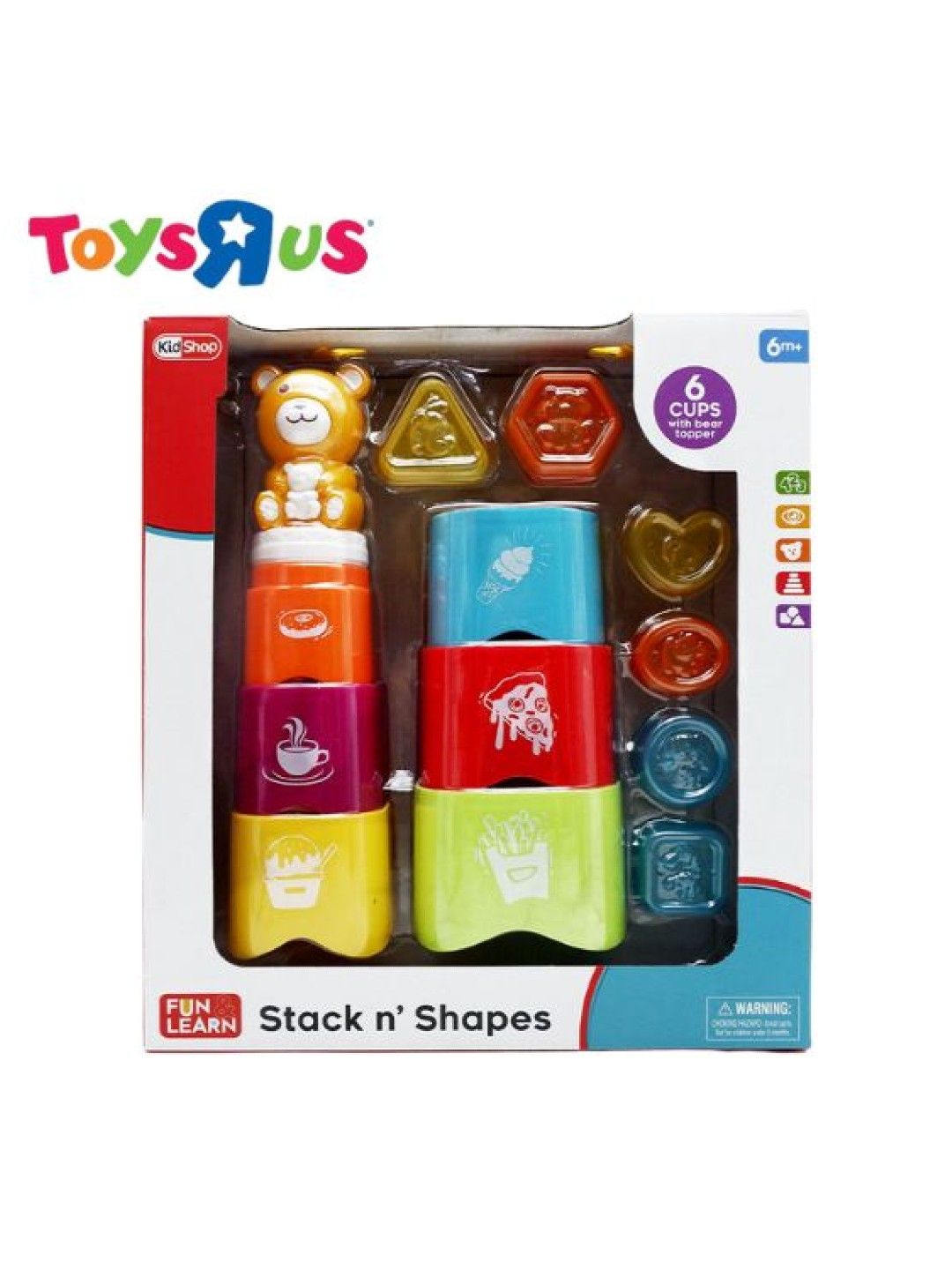 Toys R Us KidShop Educ Stack n' Shapes (Light Brown- Image 1)