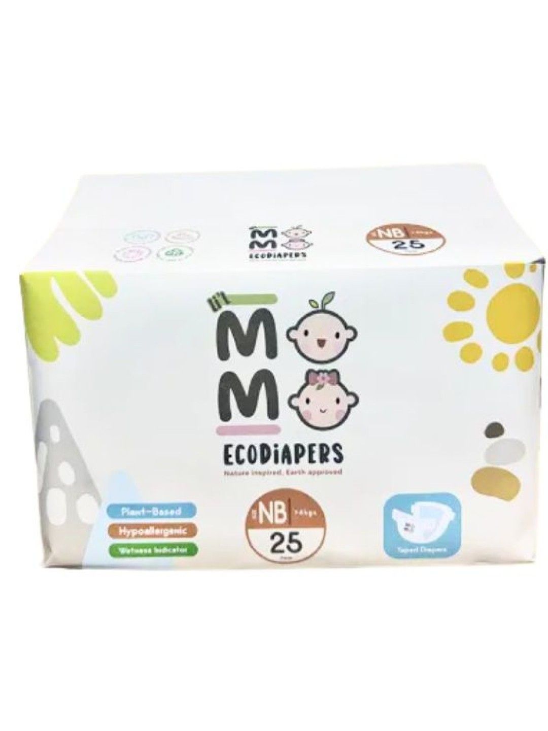 Li'l Momo Ecodiapers Biodegradable Eco-friendly Bamboo Diapers Newborn (25 pcs) (No Color- Image 1)