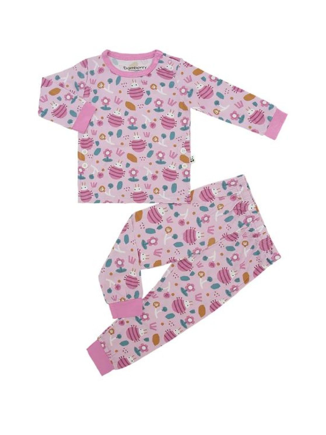 Bamberry Baby Long Sleeves Pajama Set - Summer Bugs (No Color- Image 1)