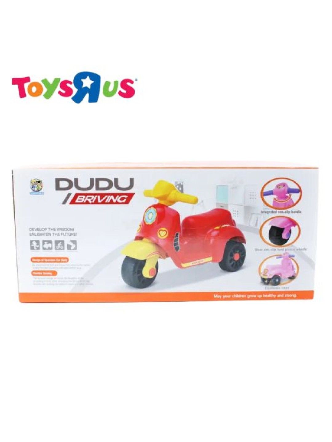 Toys R Us Cartoon Motorcycle Ride On (Red- Image 1)