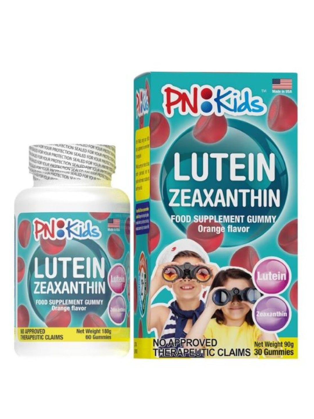 PNKids Lutein Zeaxanthin Food Supplement Gummy Orange Flavor 30s (90g)