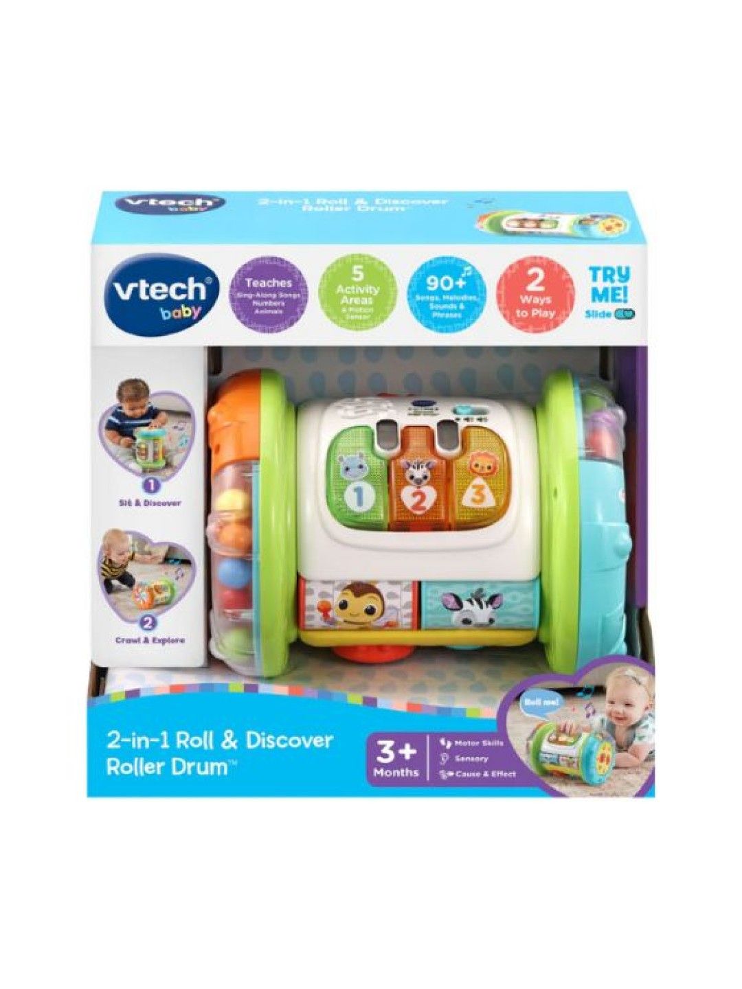 VTech 2-in-1 Roll & Discover Roller Drum (No Color- Image 3)