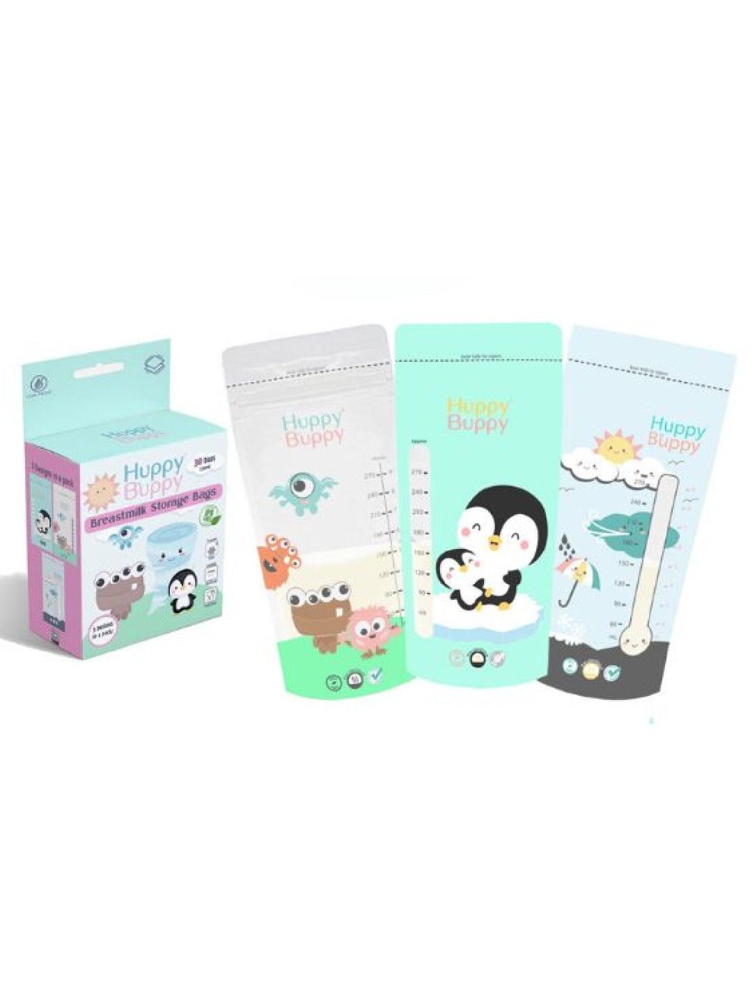 Huppy Buppy Disposable Breastmilk Storage Bags 9oz/250ml (30 bags)