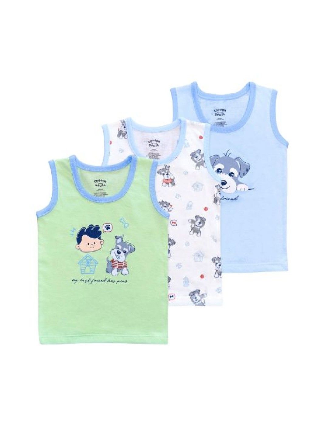 Cotton Stuff 3-piece Sando (Bestfriend- Boy)
