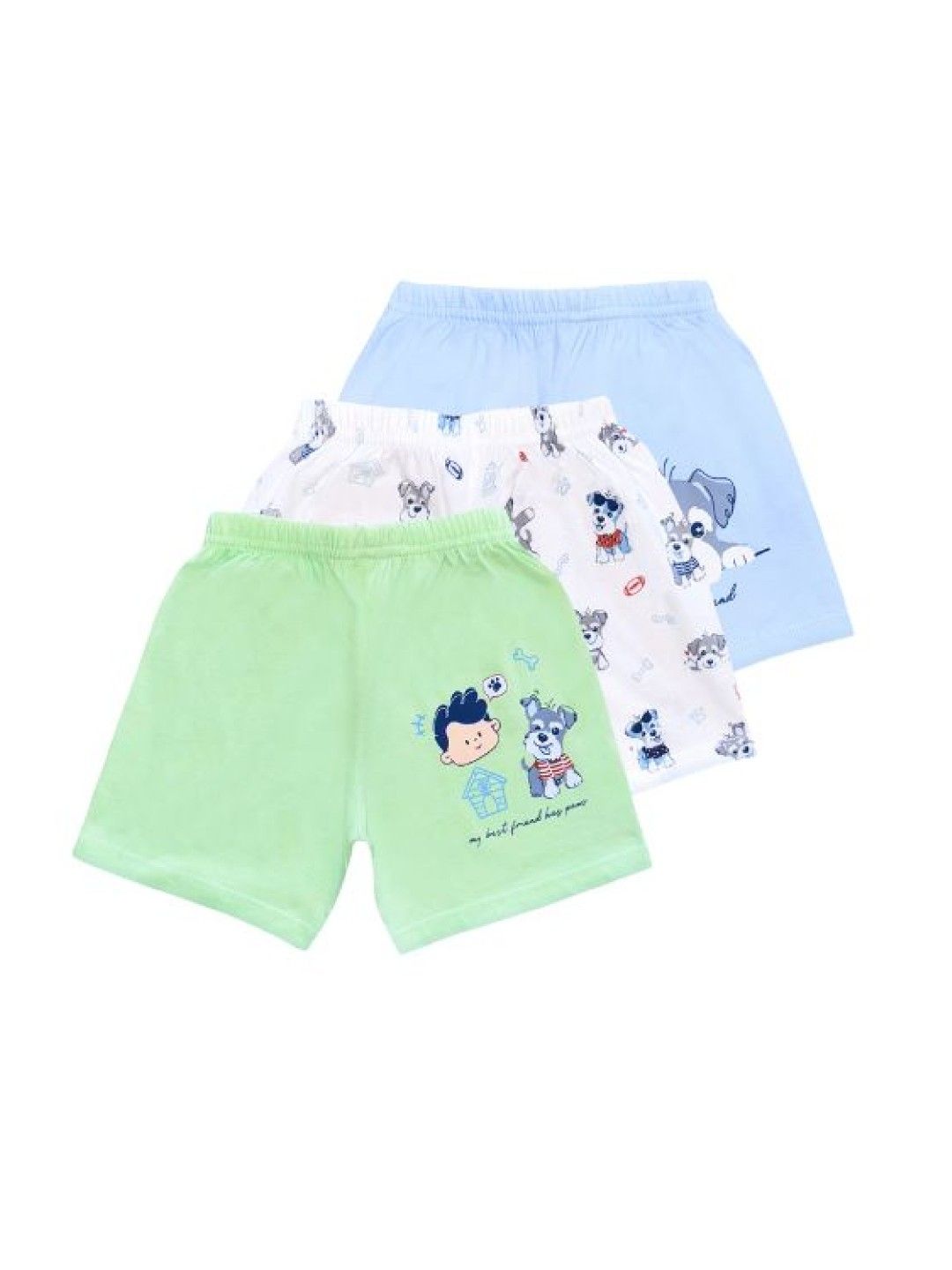 Cotton Stuff 3-piece Shorts (Bestfriend- Boy) (No Color- Image 1)