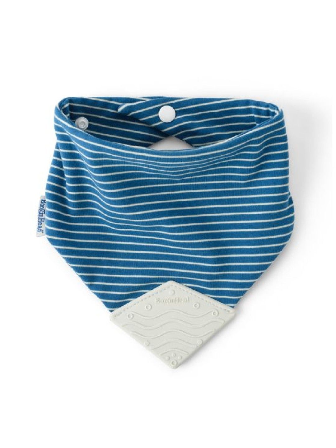 BooginHead Bandana Teether Bib (Blue & Silver- Image 1)