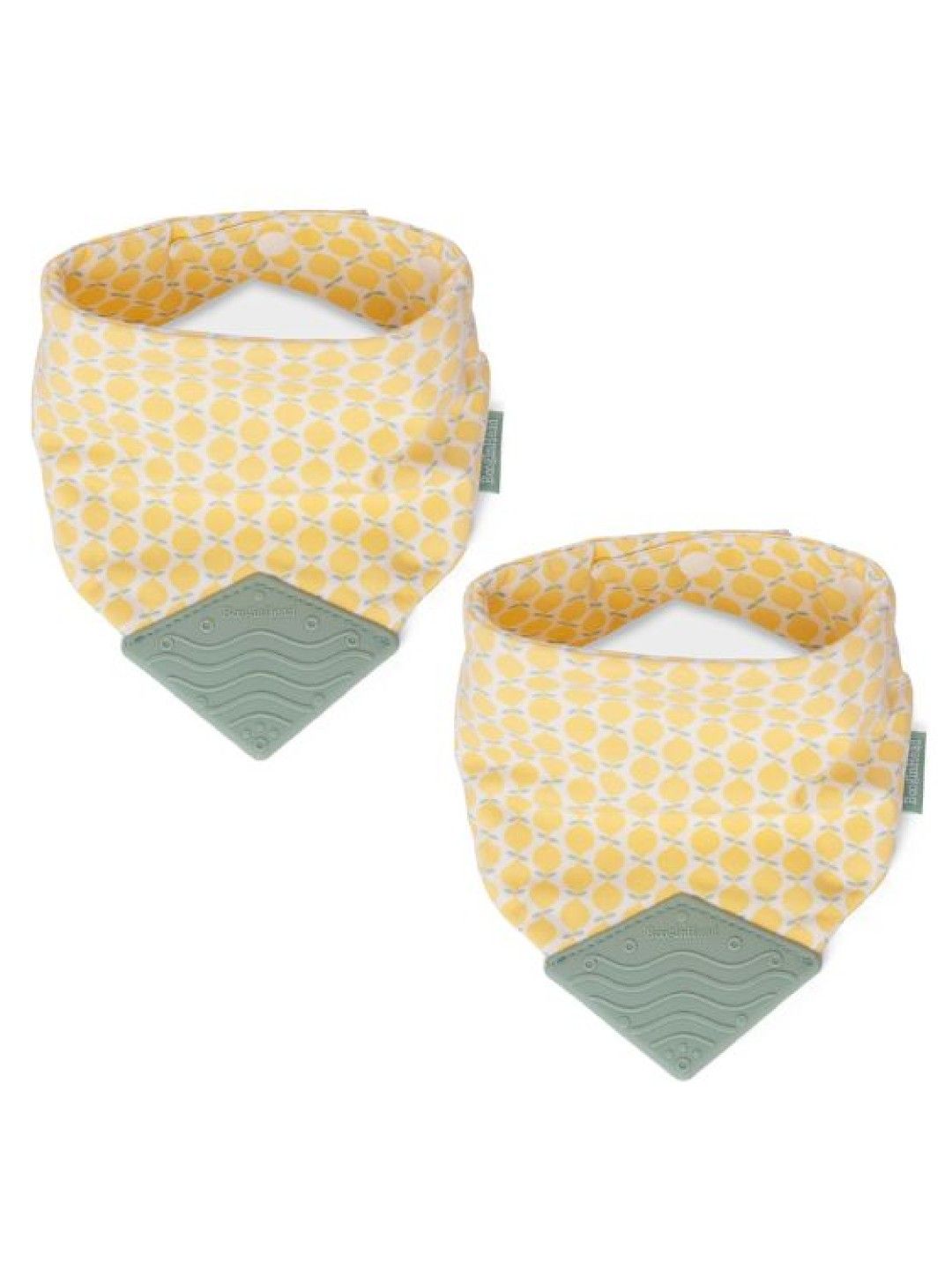BooginHead Bandana Teether Bib 2-Pack (Citrus Lemons- Image 1)