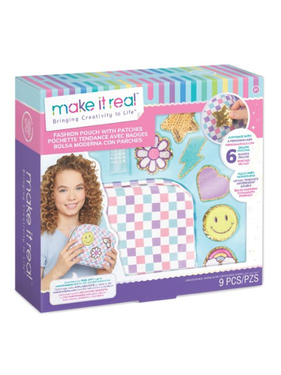 Make It Real Fashion Pouch With Patches (No Color- Image 1)