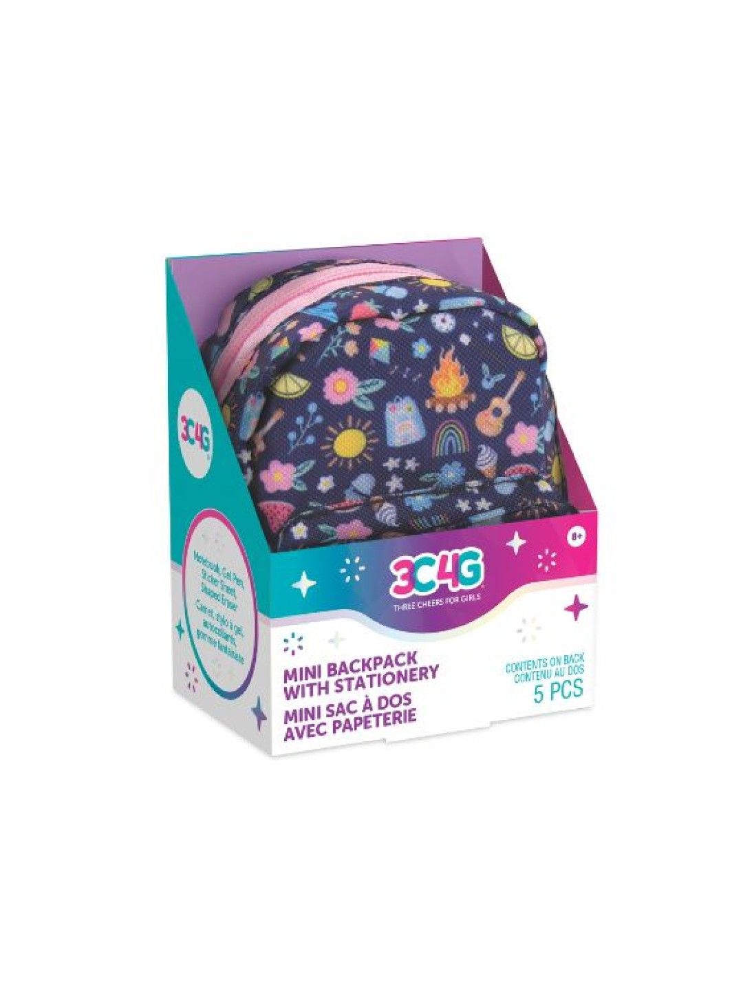 Make It Real Mini Backpack With Stationery (Blue- Image 1)