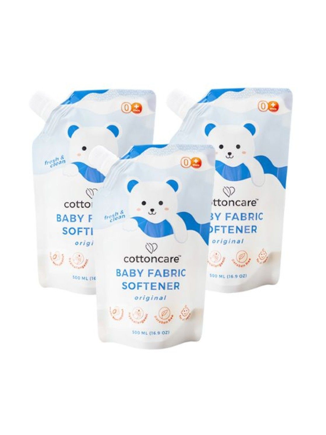 Cotton Central™ Cottoncare Baby Fabric Softener - Original 3 Pack (1500 ml)