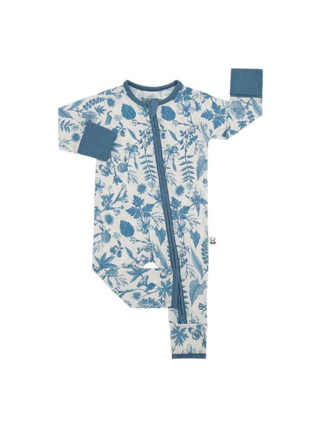 Bamberry Baby Zippered Romper - Toile De Jouy (Floral- Image 1)