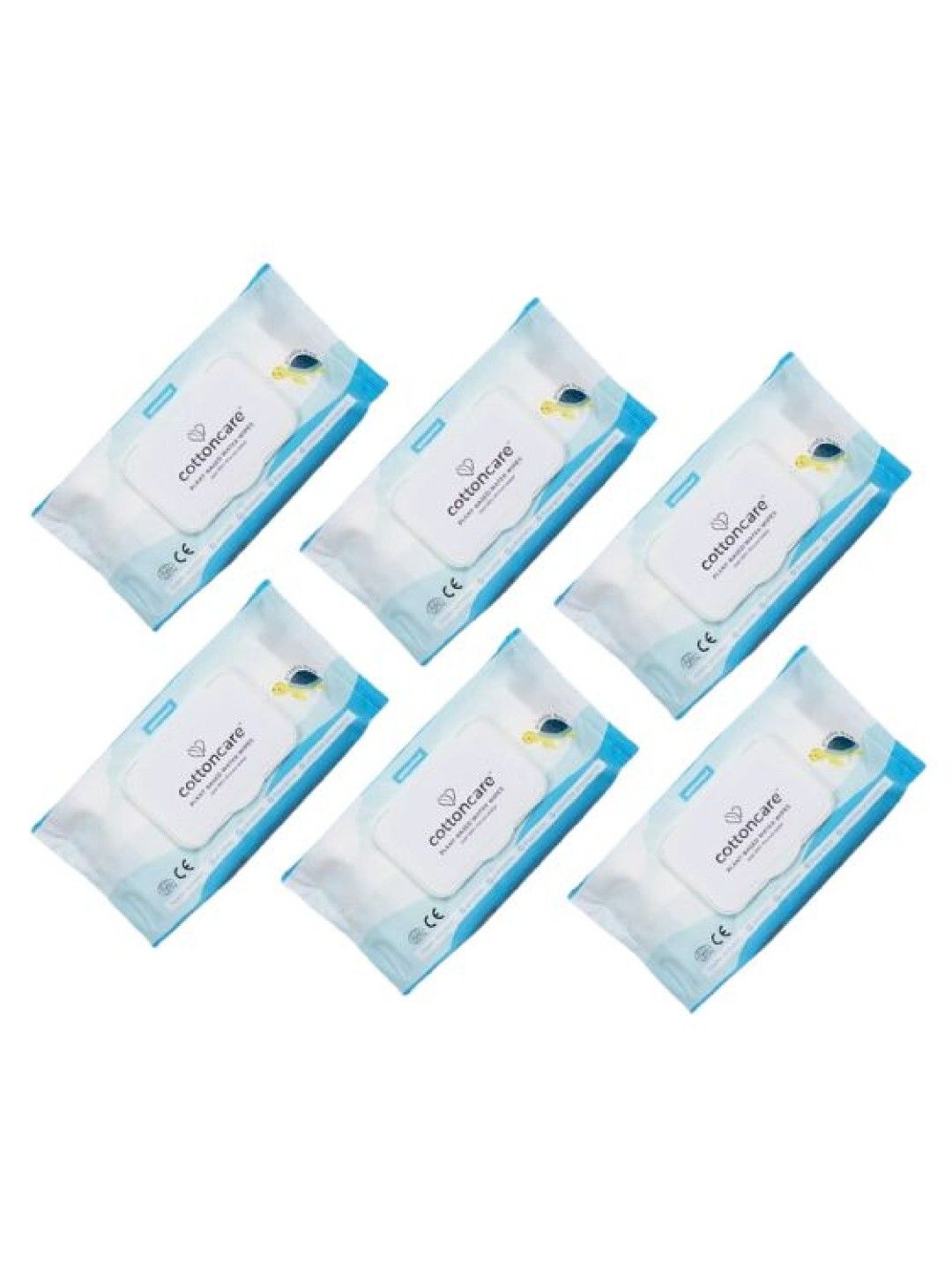 Cotton Central™ Cottoncare™ Organic Plastic-Free Baby Water Wipes 6 packs (480s) (No Color- Image 1)